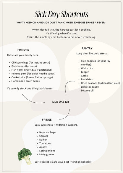 Sick Day Survival Kit for Picky Eaters - 5 Gentle Meals for Sick Kids & Low Appetite Days