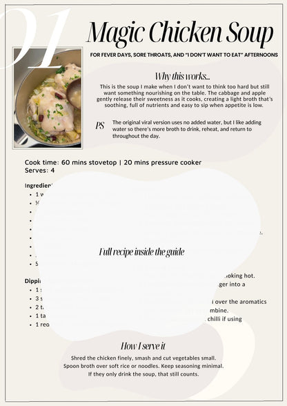 Sick Day Survival Kit for Picky Eaters - 5 Gentle Meals for Sick Kids & Low Appetite Days