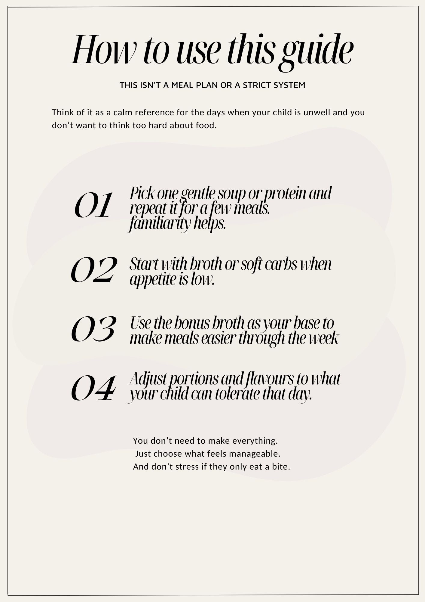 Sick Day Survival Kit for Picky Eaters - 5 Gentle Meals for Sick Kids & Low Appetite Days